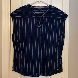 Tommy Hilfiger Navy No Sleeve Blouse